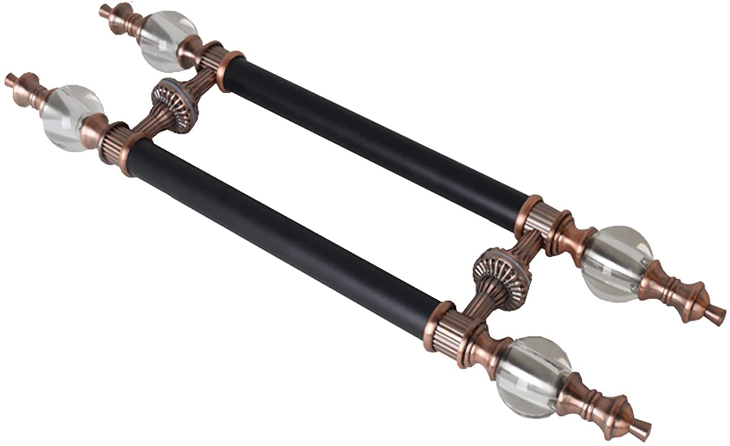TKJfdTY Door Push-Pull Bar Handle Set,Long Indoor Outdoor Wooden Glass Door Bar Handle With Tools And Screws,Modern Stainless Steel Entrance Door Handle,Brass-100Cm/39.4In,Brass 100cm/39.4in