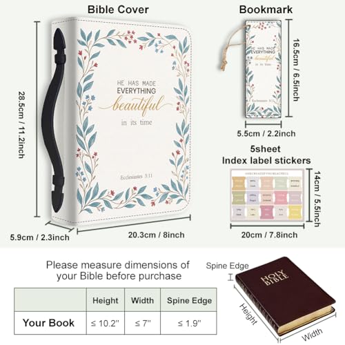 Housse de bible en cuir synthétique grand format élégante
