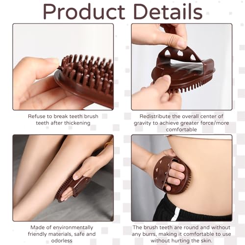 2 PCS Meridian Brush Massage Brush,Meridian Brush Body,Brush for Belly Body Brush, for Scalp Full Body Relaxation Massage Gentle Exfoliation, Moisturizing