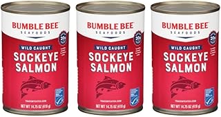 Bumble Salmon Bee Wild Caught Sockeye | Pack Of 3 | 14.75 Oz Per Can | Gluten Free | High Protein | MSC Certified Sustainable Seafood | For Sandwiches Or Recipes | RcTechDistro Bundle Box