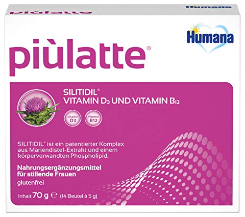 Humana piùlatte SILITIDIL Vitamin D3 und Vitamin B12 Beutel, 14 st. Sachets