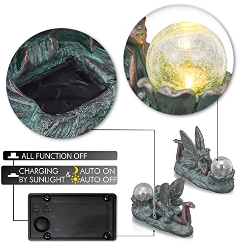 Teresa'S Collections Fairy Garden Sculptures & Statues With Glass Ball Solar Outdoor Light thumb #5