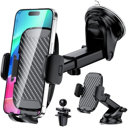 andobil Porta Cellulare Auto [2022 Molto Stabile e Antiurto] 3 In 1