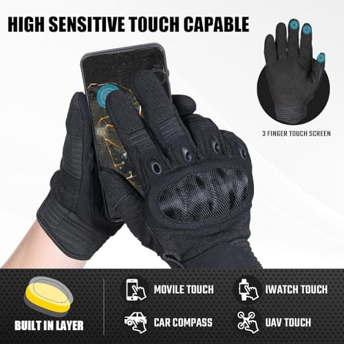 Image of WTACTFUL Tactical Gloves Men Women, Touchscreen Reinforced Palm