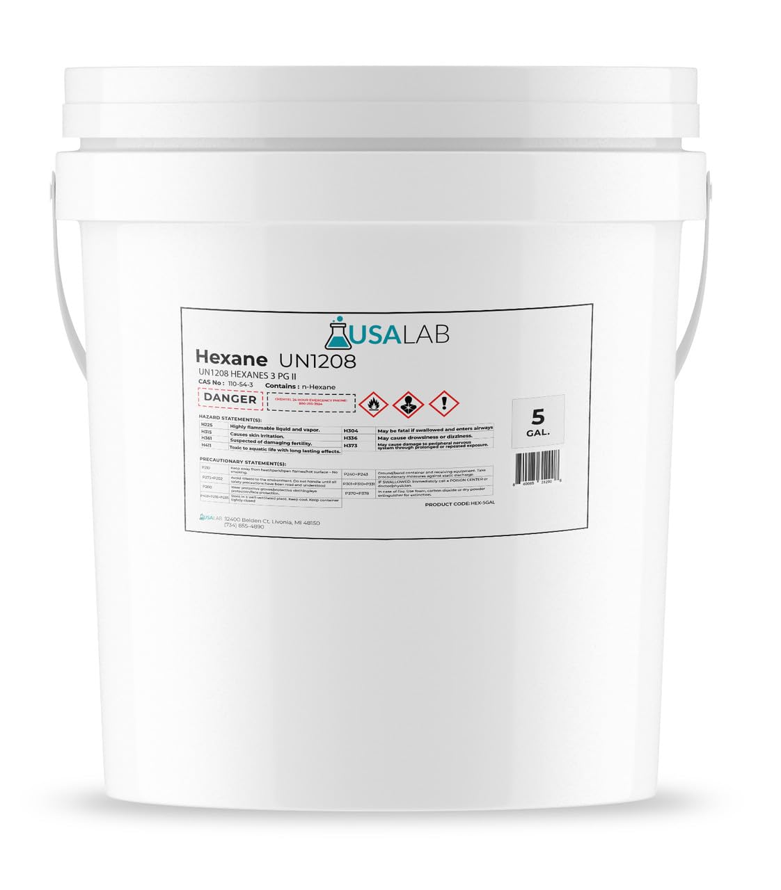 USA Lab Hexane 99.5% High Purity Lab Grade - USAlab