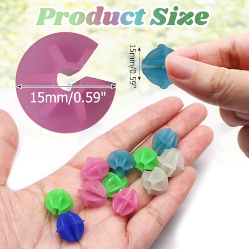Dijedev 144 Pcs Glow in The Dark Bike Spoke Beads, Multicolor Plastic Round Decorations, Easy Clip-on Spokey Dokeys, Colorful Luminous Beads for Boys & Girls (Light Color)