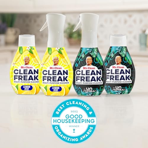 Mr. Clean Clean Freak Multi Surface Cleaning Spray, Deep Cleaning Mist Starter Kit and Refill Bundle, Lemon Zest Scent, 64 fl oz image 6