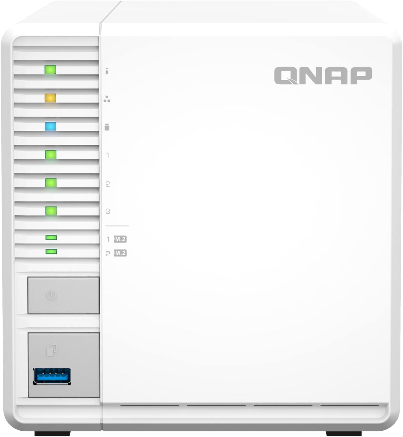 TS-364-8G | 3-Bay, Intel Quad-core CPU, 2 x M.2 Slots, 2.5GbE RAID5 Desktop NAS, 8GB RAM