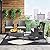 KaiMeng Patio Outdoor 4 Pieces Indoor Use Conversation Sets Rattan Wicker Chair with Table Backyard Lawn Porch Garden Poolside Balcony Furniture, Black