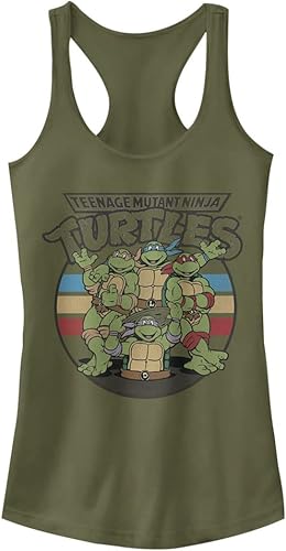 Nickelodeon Teenage Mutant Ninja Turtles Retro Spot Junior's Racerback Tank Top 