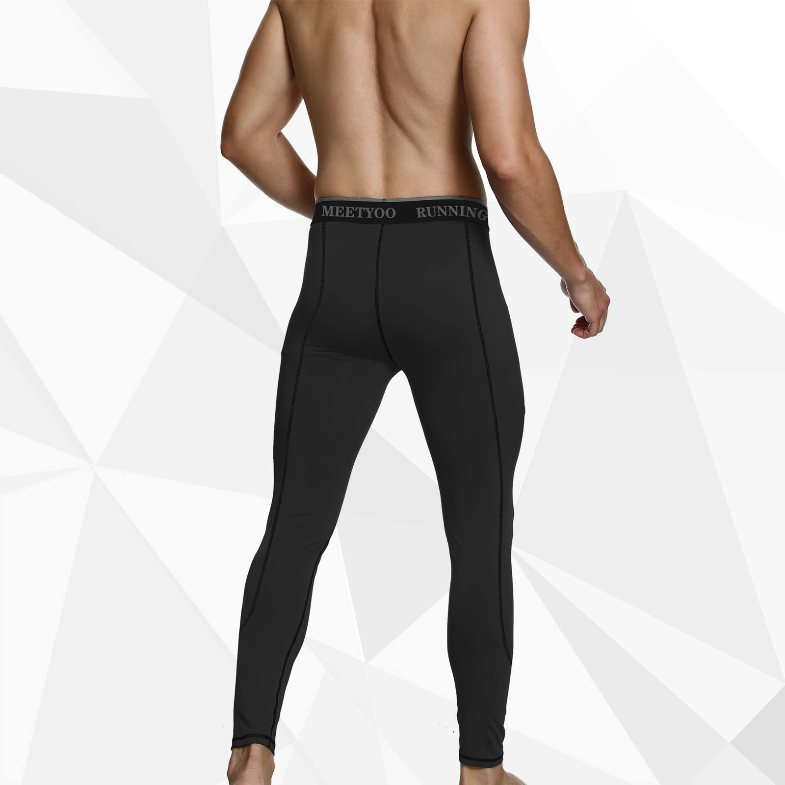 MEETYOO Herren Kompressionshose Kompressionshose für Herren, Kühl, Trocken, Sport, Workout, Laufhose, Leggings