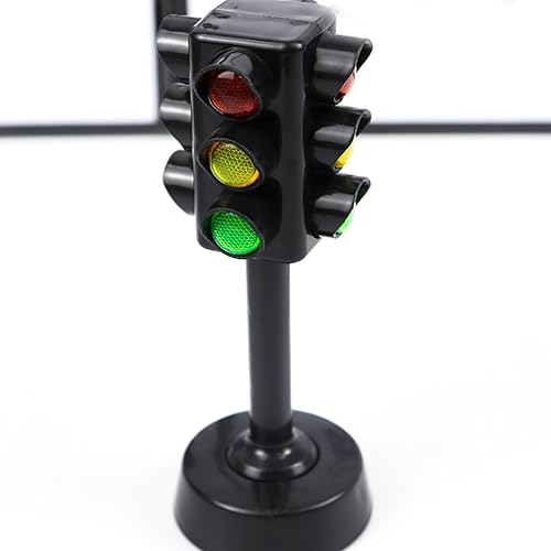 Miniatura 6 de Juguete de semáforo, modelo educativo de señal de tráfico para niños, juguete de aprendizaje temprano con efectos de sonido y luz, 12 piezas, mini