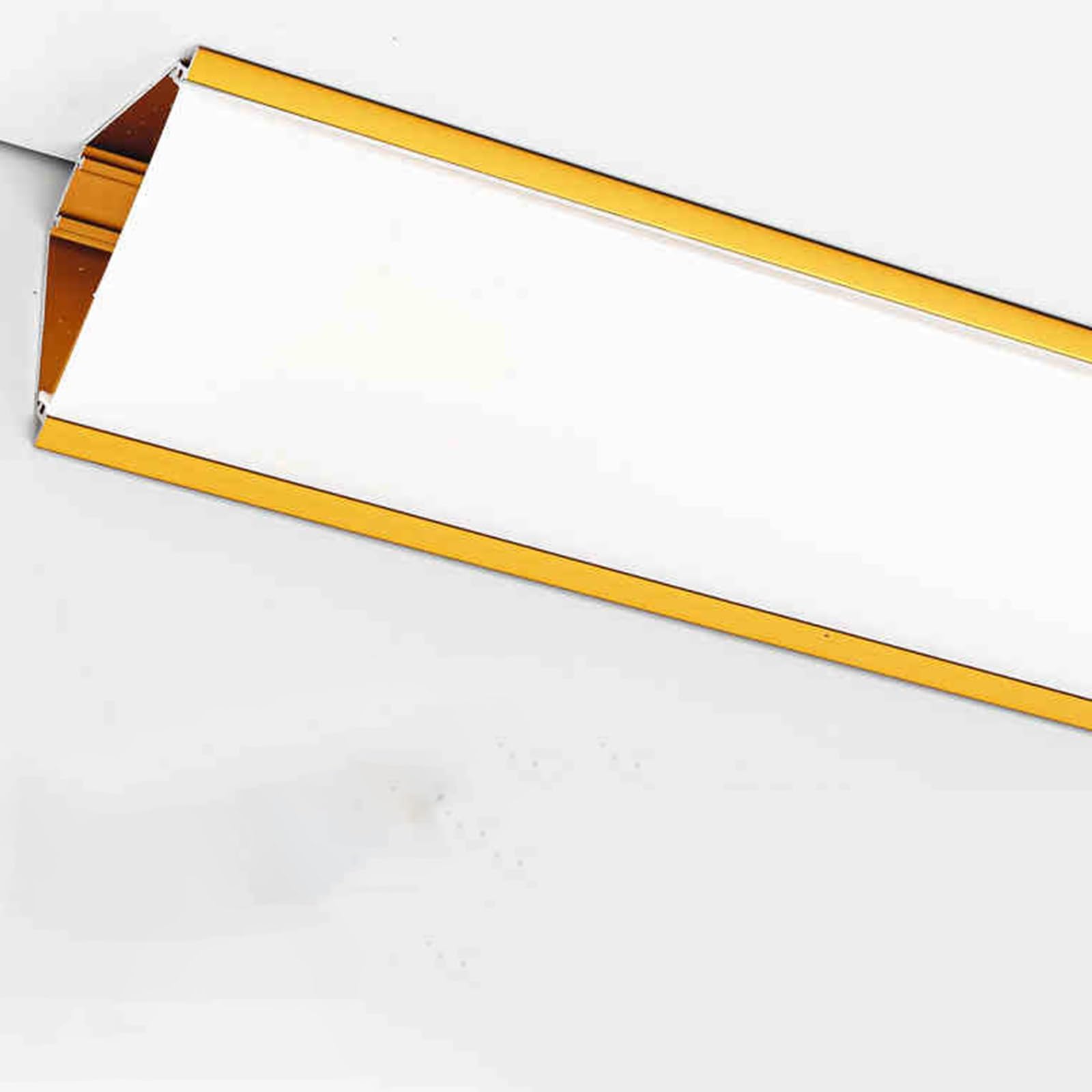 Taza de luz LED Iluminación de moldura de corona impermeable, canal de luz LED de aluminio montado en superficie con accesorios de esquina, perfil LED de escalera para el baño de la cocina(Gold,2m/6.6