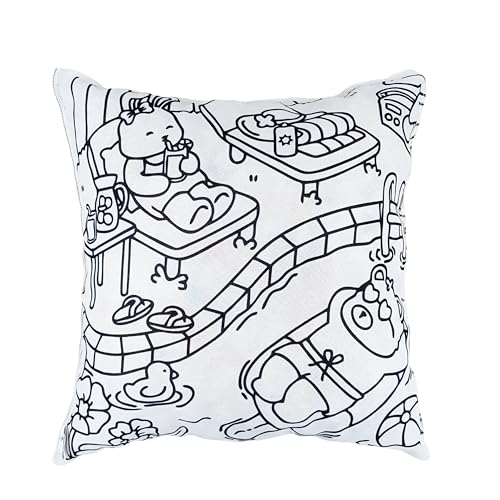 Almofada para Colorir Bobbie Goods 35x35cm – Reutilizável, Lavável, Estimula