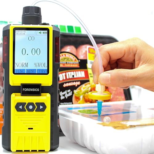 CO Analyzer for Headspace Analysis by Forensics | Meat, Poultry and Fish | USB Recharge | Computer Data Logging | USA NIST Traceable Calibration | 0.01-1% CO |