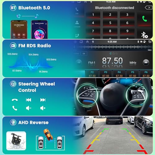 Radio de coche Android 4G+64G para Aygo y C1 con cámara trasera de 4LED 3