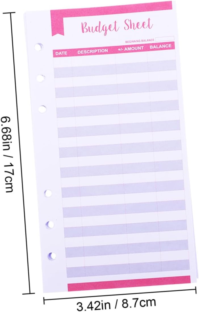 24pcs Portable Budget Sheets for Household Budget Planning and Finance image 2