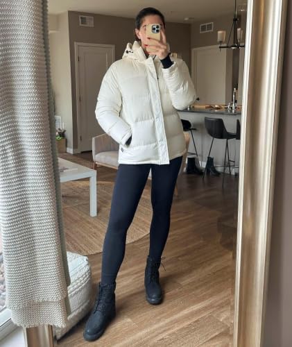 Women's Fleece Lined Leggings Thermal Warm Winter Leggings High Waisted Tummy Control Jogger Yoga Pants with Pockets - image 5