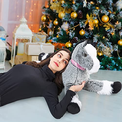 Maogolan Large Horse Stuffed Animal, Long Horse Plush Toy, Riding Realistic Stuffed Horse, Big Horse Plush Pillow For Kids Women Boys 33 Inches #TOP3