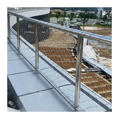 Malla de acero inoxidable 304 con rombos de 5cm para cerramientos anticaídas 4