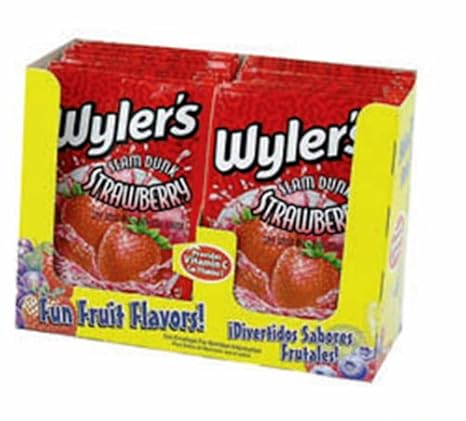 Amazon.com: Wyler Unsweetened de la bebida mezclar, Slam Dunk Fresa,  0.15-ounce : Comida Gourmet y Alimentos