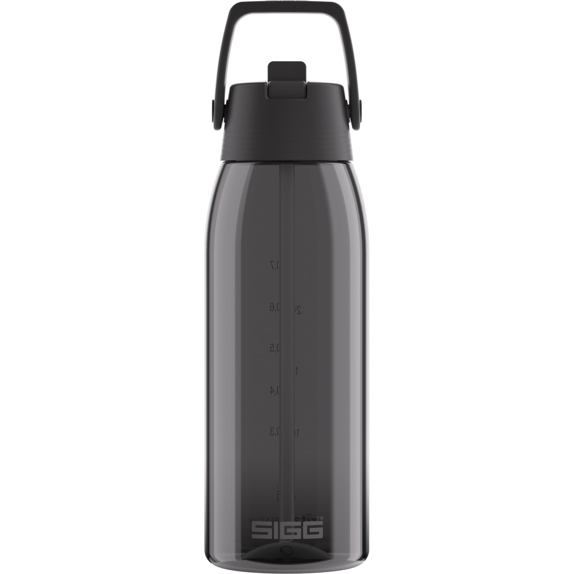 Sigg - Tritan Water Bottle - Total Color FLIP Anthracite - Dishwasher Safe - Leak-proof - Lightweight - BPA-free - Gray - 1L