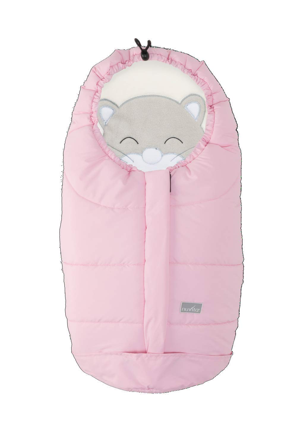 Nuvita 9205 Ovetto Cuccioli - Sacco Termico Universale Per Tutti i Tipi di Ovetto, Navicelle e Seggiolini Auto. Ideale per neonati, bimbi e bambini (Pink Rabbit - Beige)