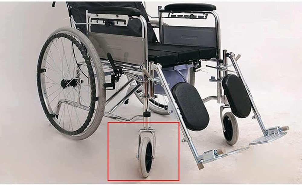 2Pcs Silla De Ruedas Rueda Delantera, Ruedas Delantera De Repuesto para Sillas De Ruedas/Andador para Muchas Sillas De Ruedas Estándar Grey,6in