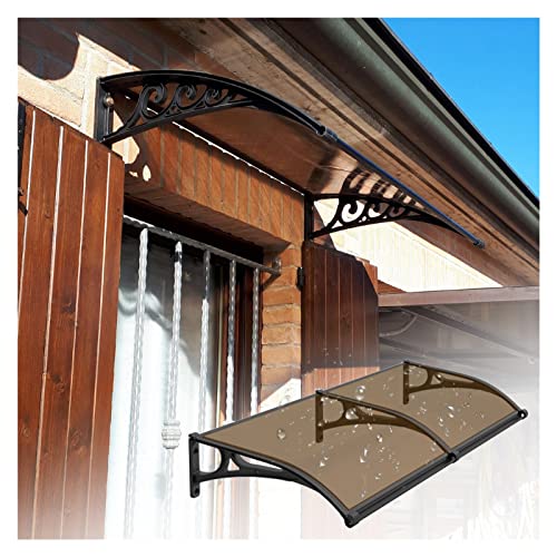 AYLYHD Vordach Haustürvordach, Gebogen Modern Überdachung Haustürvordach UV Regen Schnee Sonnenschutz Hohles Blatt Zum Draussen Vordächer Grillabdeckung (Size : 0.8x1m/2.62x3.28ft) Cover