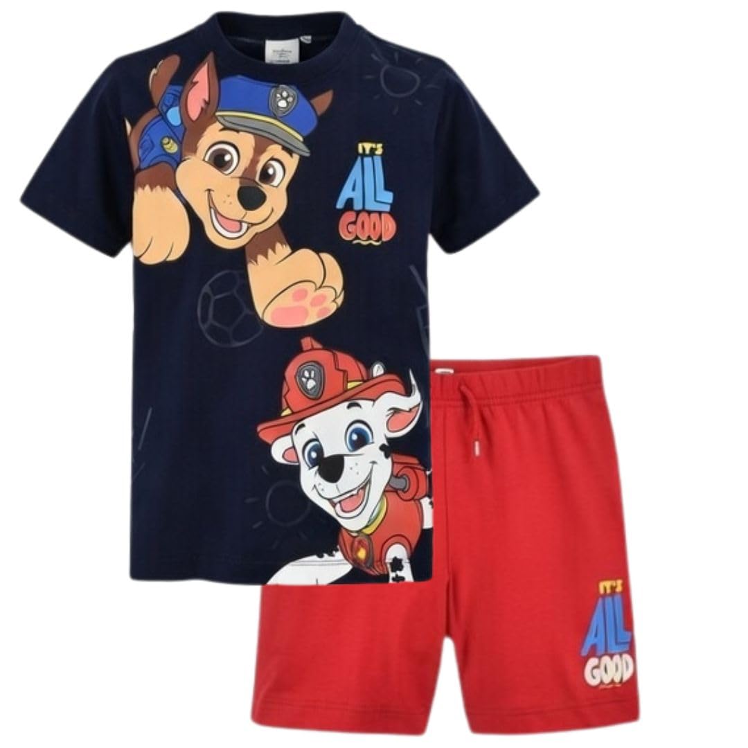 PAW PATROL Jungen T-Shirt und Hose Set Shirt Kurze Hose