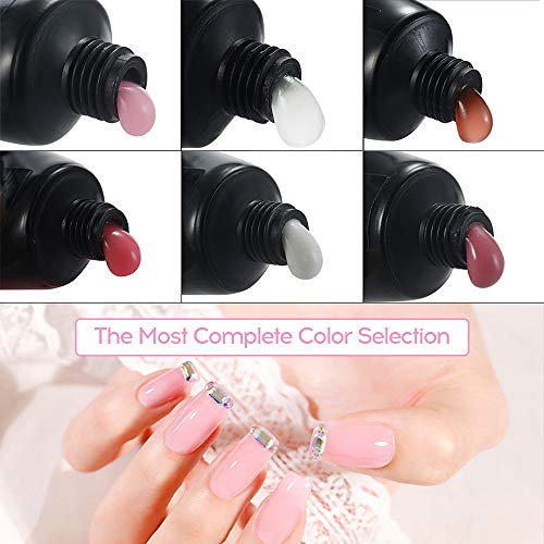 nagelverlengingsset, 7 * kleuren nagelverlenging, nagelborstel, nagelvijl, toplaaggel, basislakgel, schoon water en… - Afbeelding 6