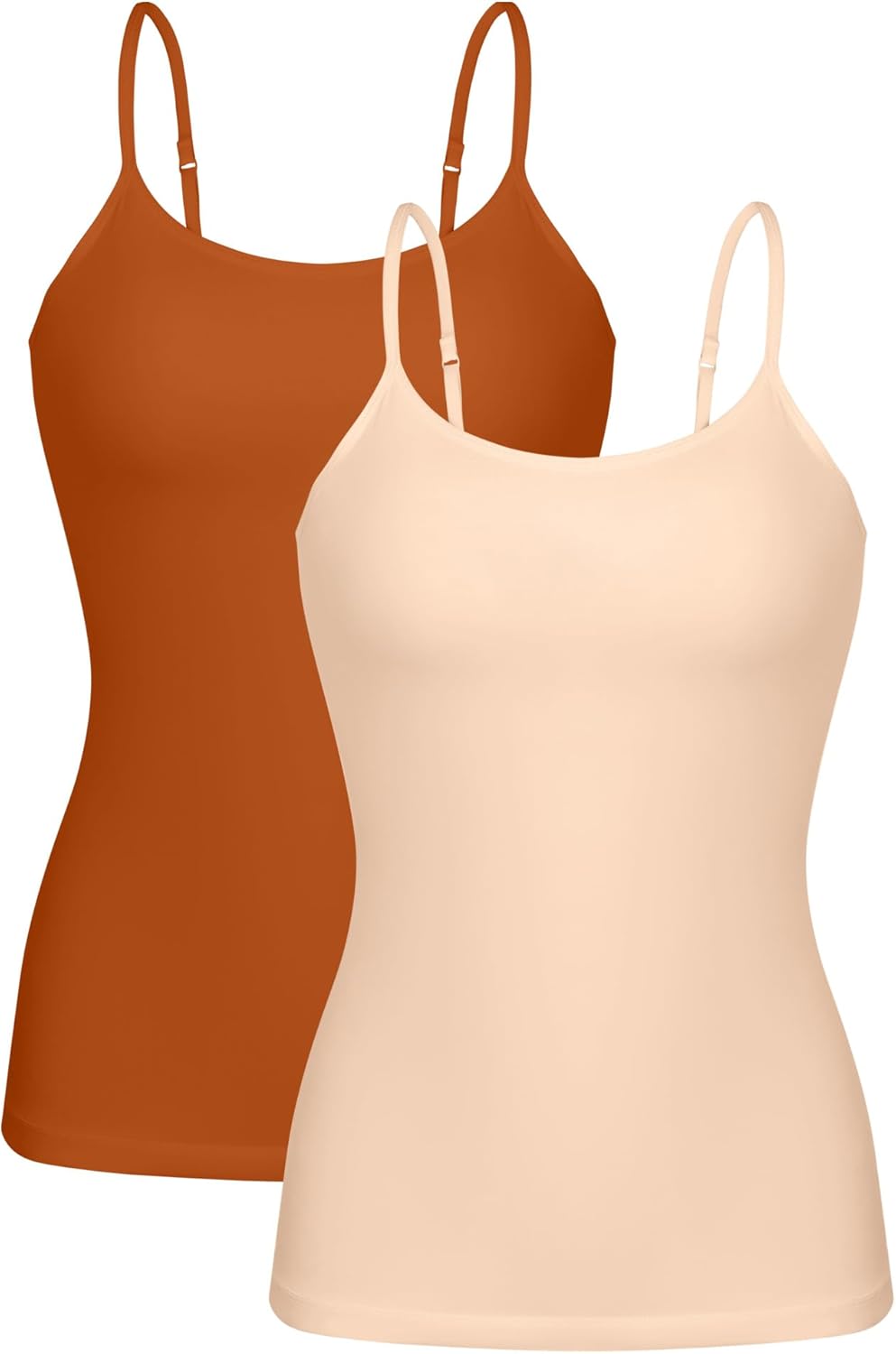 beautyin Cotton Camisole Tops for Women Shelf Bra Adjustable Spaghetti Strap Tank Top Basic Cami Undershirt