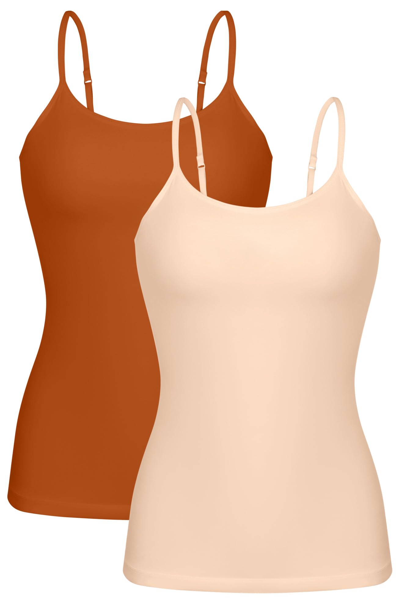 beautyin Cotton Camisole Tops for Women Shelf Bra Adjustable Spaghetti Strap Tank Top Basic Cami Undershirt