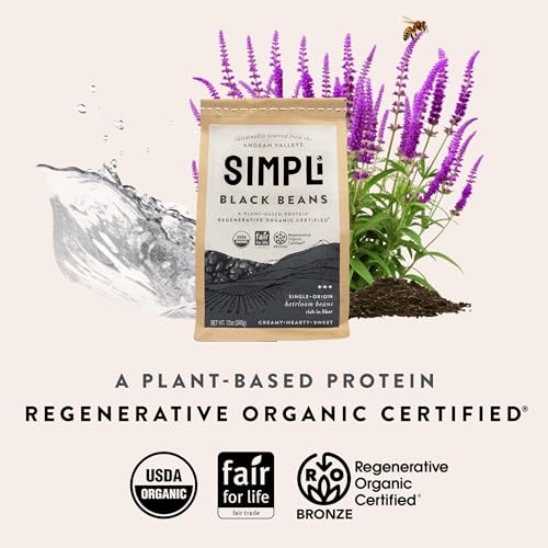 SIMPLi Regenerative Organic Certified Black Beans, 12 OZ (1-Pack) - image 2