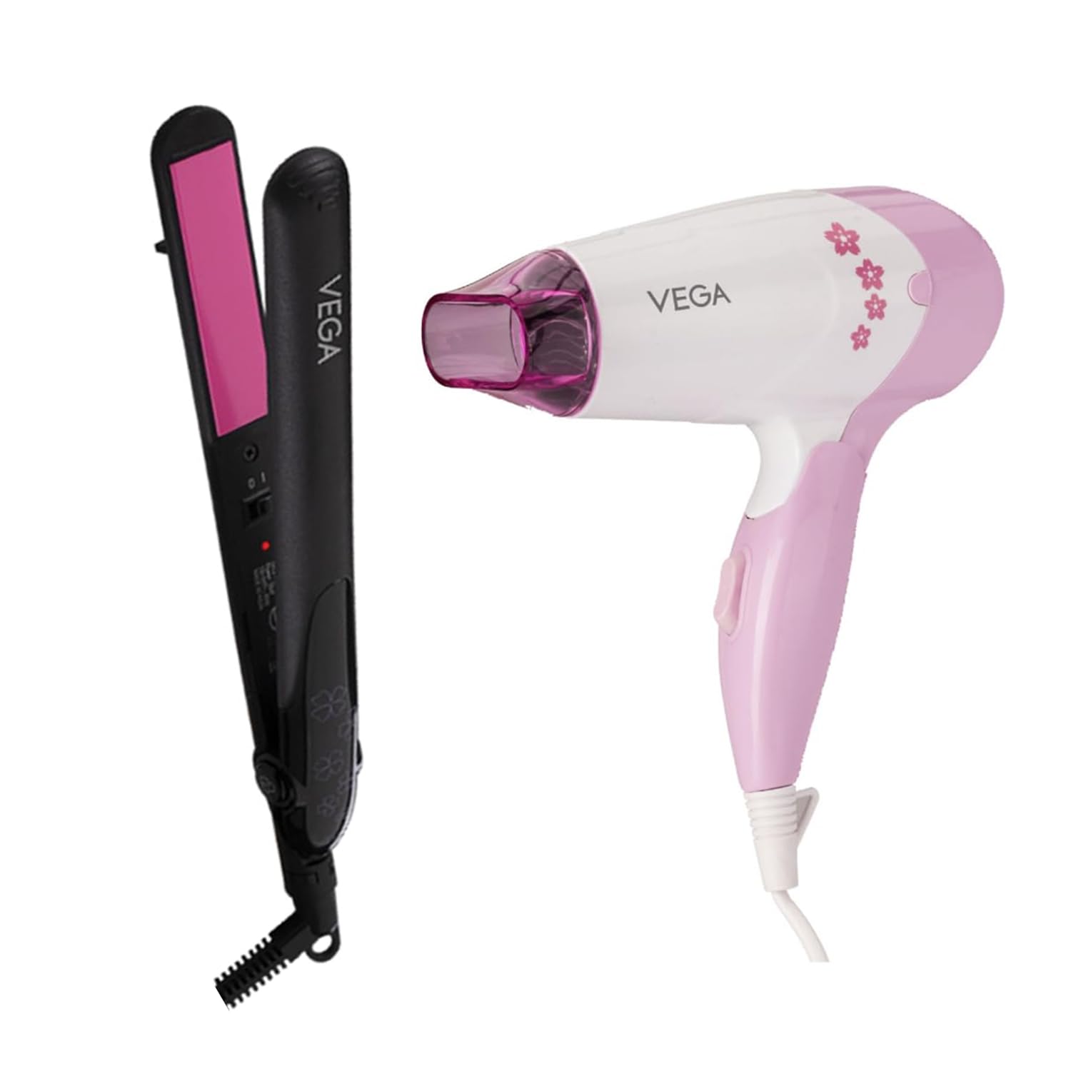 VEGA Adore Hair Straightener (VHSH-18), Colour May Vary & Vega Insta Glam 1000 Hair Dryer (White)-image-42