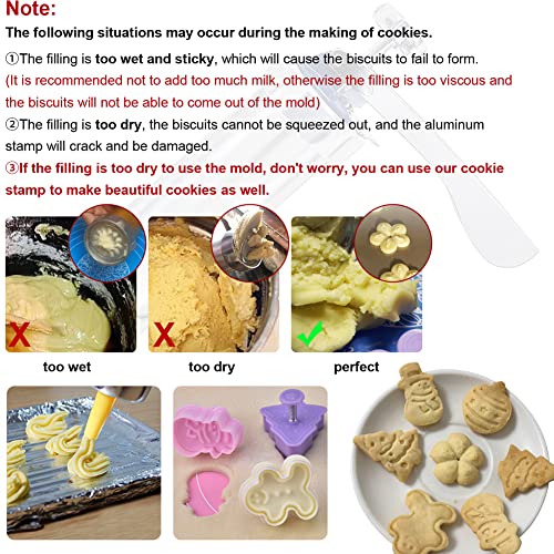 Cookie Press For Baking, Stainless Steel Cookie Cutter, Diy Biscuits For Christmas Party Fest Decoration Includes 20 Cookie Disc Shapes(Silver)… #TOP4