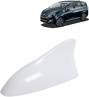 KINGSWAY Accessories Shark Fin Car Antenna Universal Size and Compatible with Mahindra Marazzo Year 2018 to 2022, Car Radio FM AM, DIY Easy Replacement Original Car Antenna, 1 Piece, White Color
