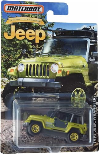 Matchbox 1998 Jeeps Wrangler verde miniatura 1