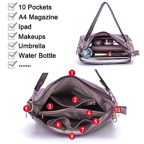 Image of Qiyuer 13 inch Women Spacious Soft PU Handbag Hobo Bag Purse Wallet Set 4pcs | Large, Dual-use Crossbody & Shoulder Bag, Multi-pocket, Divided Compartments, Fits Tablet, Versatile for Daily & Work