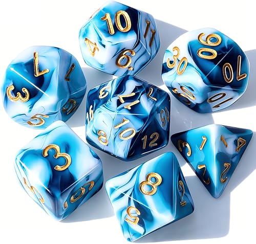 Image of CiaraQ 7pcs Polyhedral Dice Set for Dungeon and Dragons MTG Table Games
