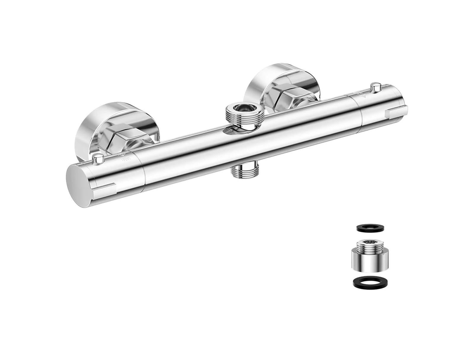 Eamrfvqt Silver Metal Thermostatic Shower Mixer