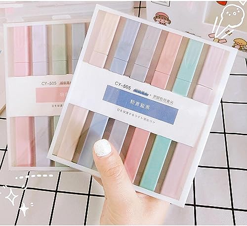 Image of Aesthetic Cute Highlighters Bible Highlighters Chic Modern Minimal Pastel Tip Highlighters Pen Soft Chisel Marker Pens for journaling Note Office School Stationary (6 Pcs Aesthetic Highlighter)