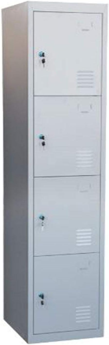 Steel Single Locker With 4 Doors With lock 185 x 40 x 45 cms Grey