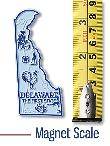 Imán pequeño vintage de Delaware de goma miniatura 2