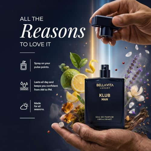 Bellavita Luxury KLUB Eau de Parfum | 100 ml | Men's Perfume | Gift choice for Birthday and Anniversary - Image 6