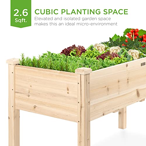 image for Best Choice Products 34x18x30in Raised Garden Bed, Elevated Wood Plant
