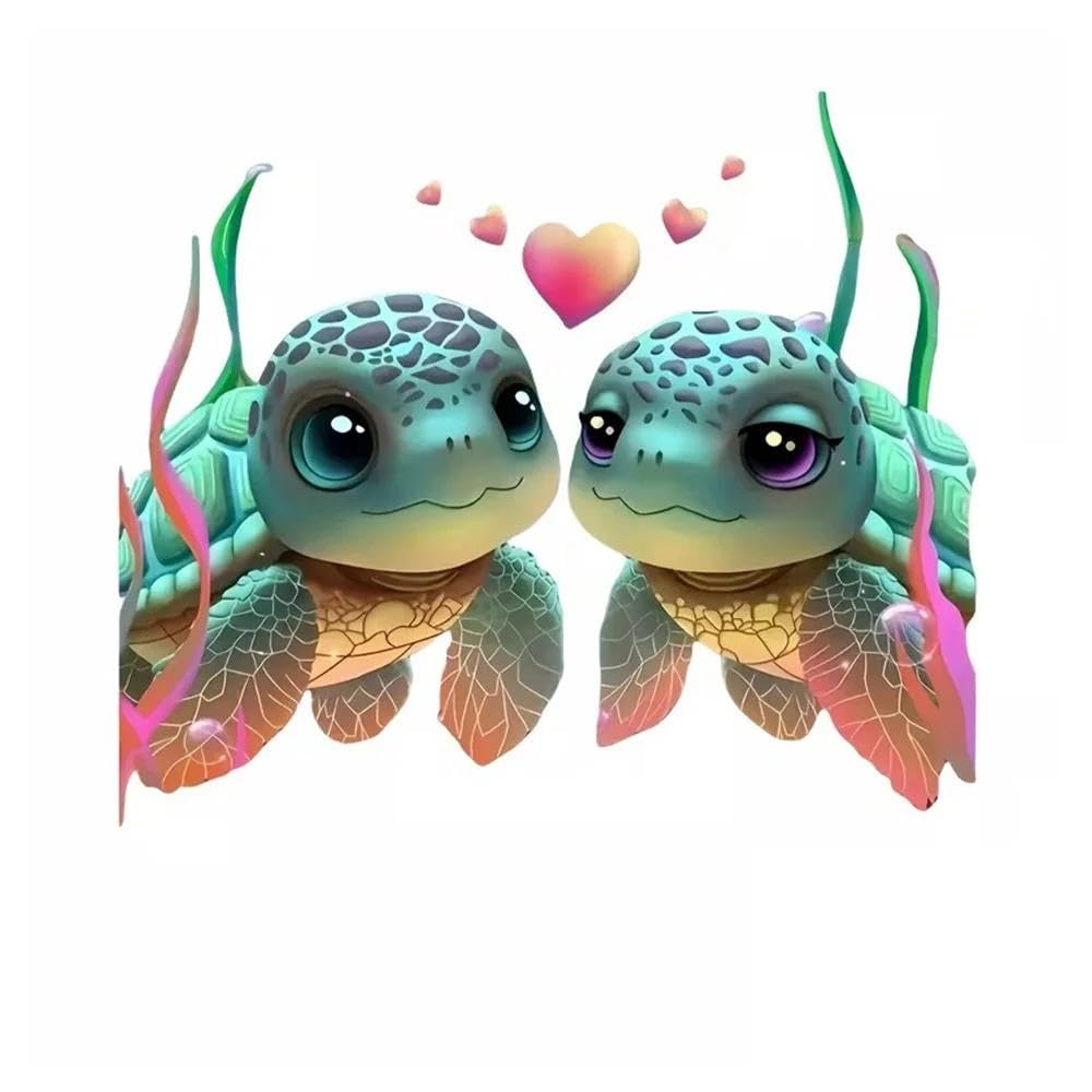 Sea Turtles Waterproof Vinyl Car Decals for Windows Bumper Exterior Decorative Accessories(10cm)