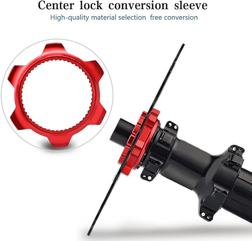 Miniatura 6 de Adaptador de bloqueo central para cubo de bicicleta, aleación de aluminio, adaptador de disco de rotor de 6 pernos, bloqueo central de freno,