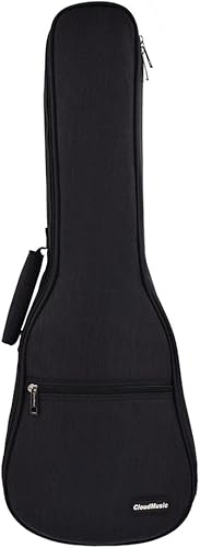 CLOUDMUSIC Funda para ukelele bordada floral vintage patrón 0.394in acolchado (flores de pavo real en azul, concierto)