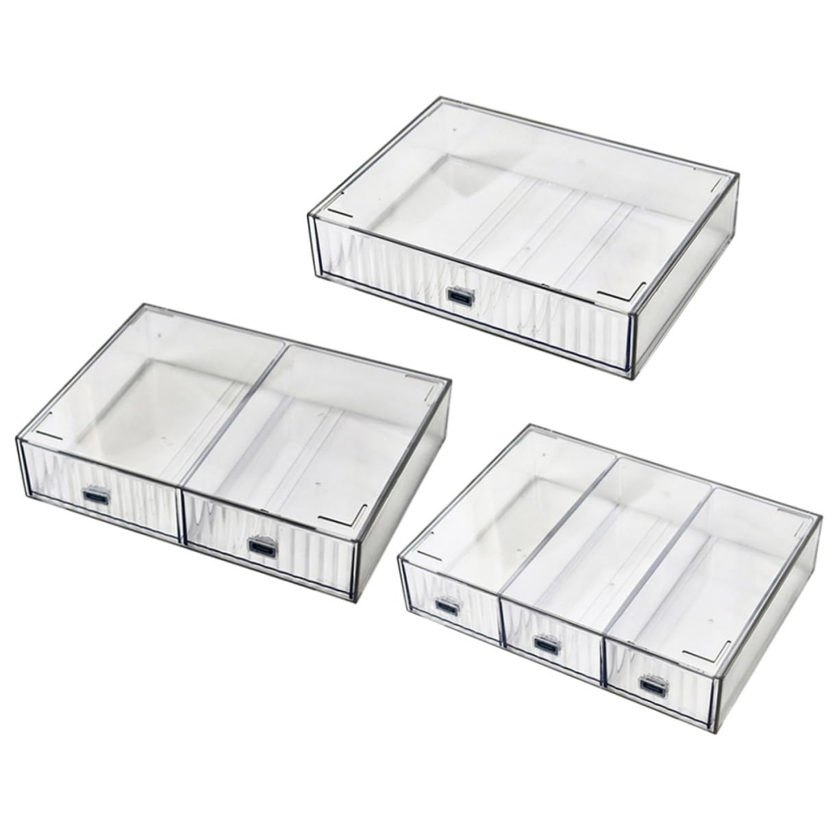SOIMISS 3pezzi Scatola Oggetti Organizer Scrivania in Plastica Resistente Per Cosmetici Cancelleria e Oggetti Vari Scatola Portaoggetti Organizer Per Scrivania
